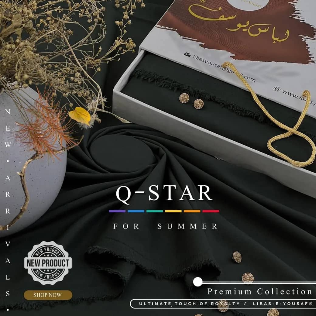 Libas-e-Yousaf® | Q-STAR Vol. 04 – Premium Summer Wash’n Wear | Ivoret - Section 1 | Ivoret