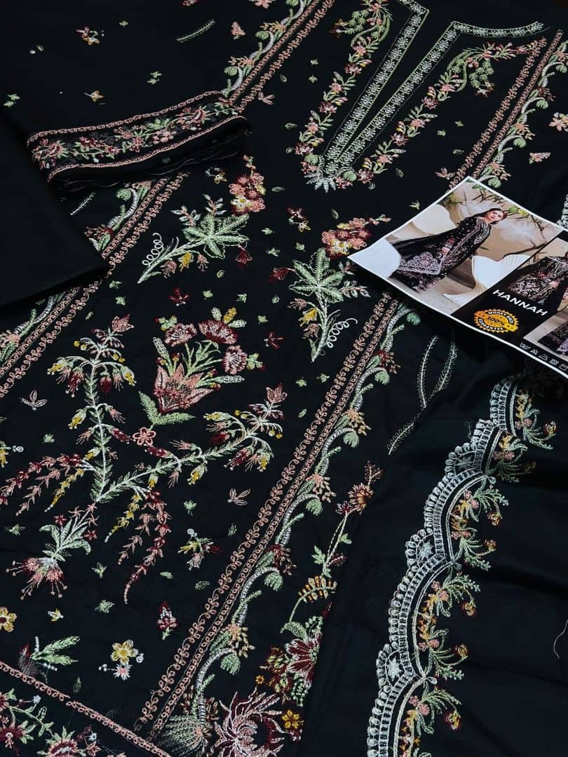 Qalamkar Premium Dhanak 3 Piece Embroidered Winter Suit | Ivoret | Ivoret