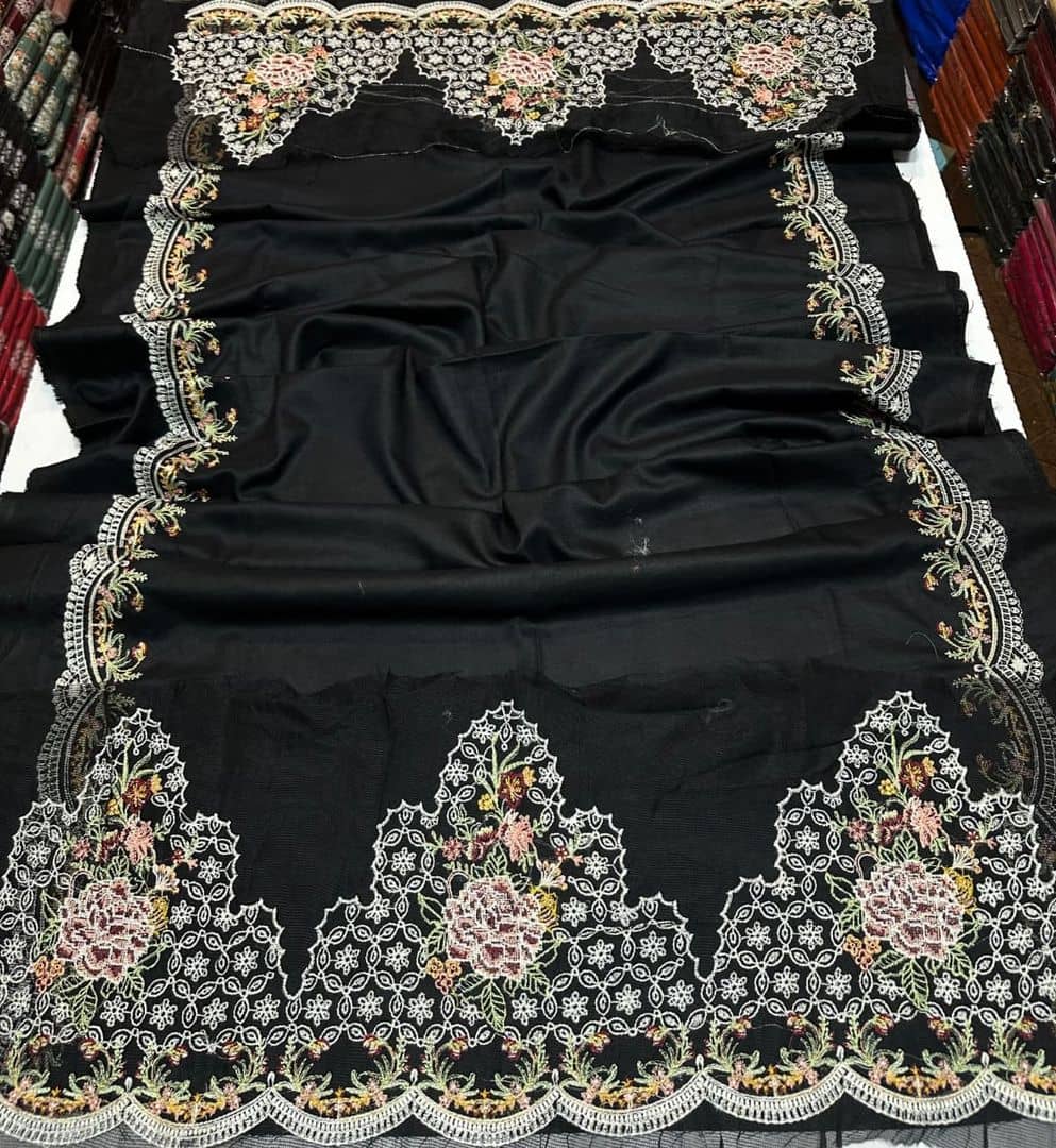 Qalamkar Premium Dhanak 3 Piece Embroidered Winter Suit | Ivoret | Ivoret