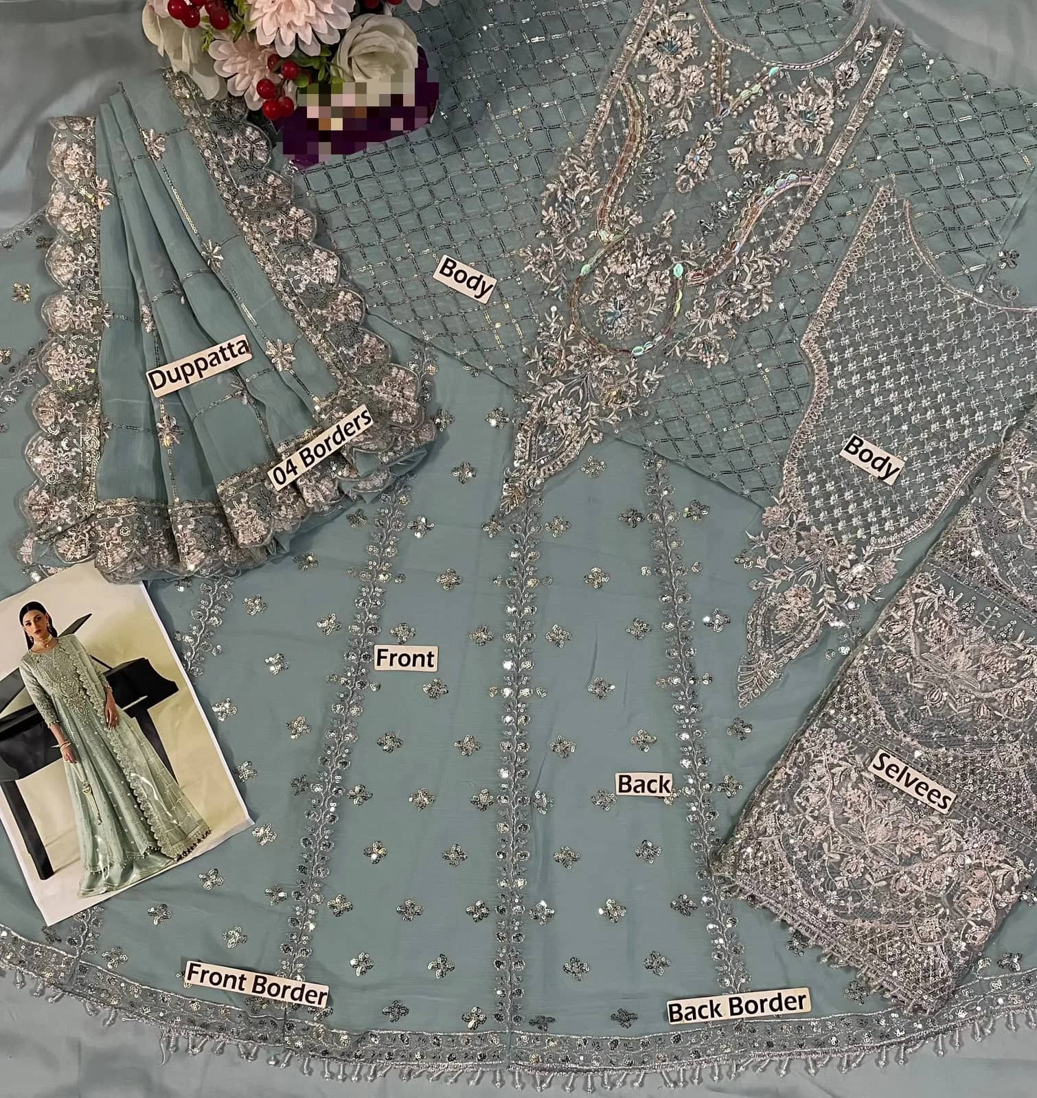Alizeh Wedding Edition 2026 Heavy Embroidered Chiffon Suit | Ivoret | Ivoret